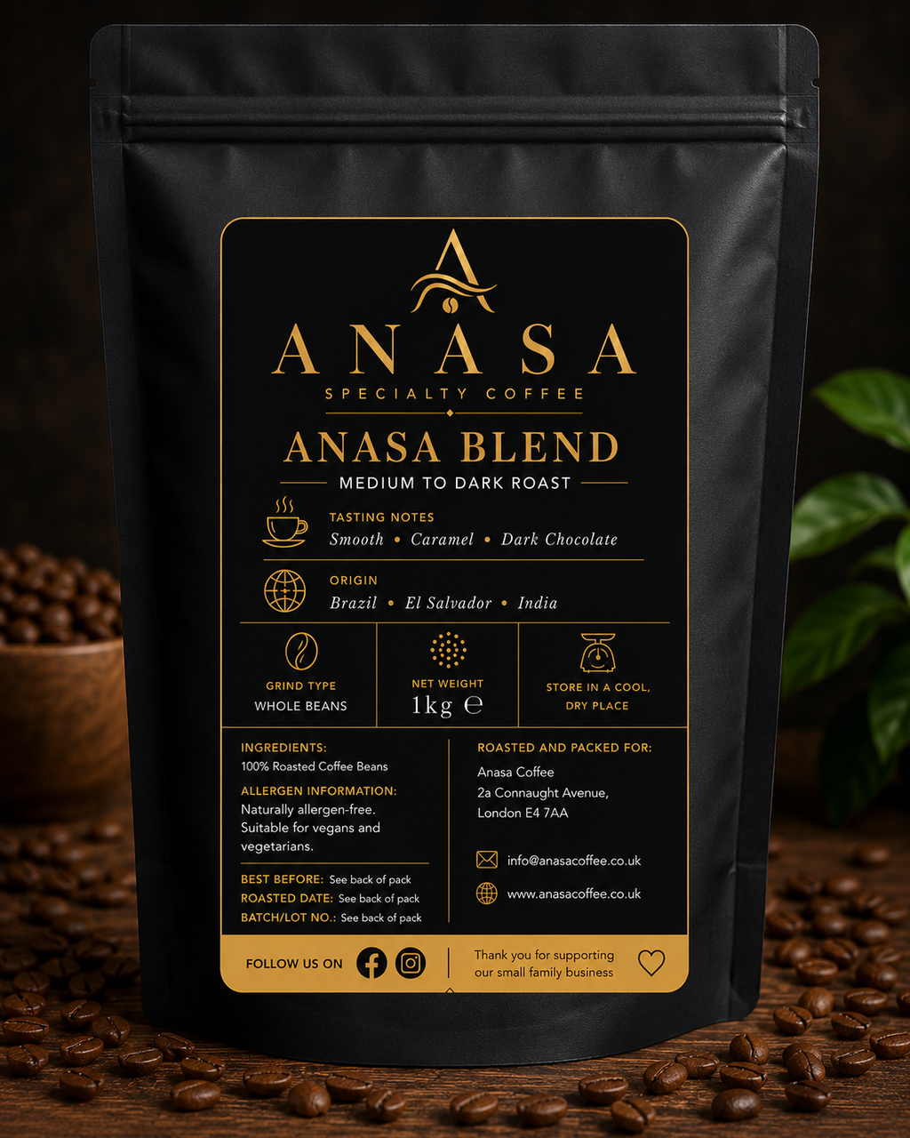 Anasa Blend - Medium Dark Roast