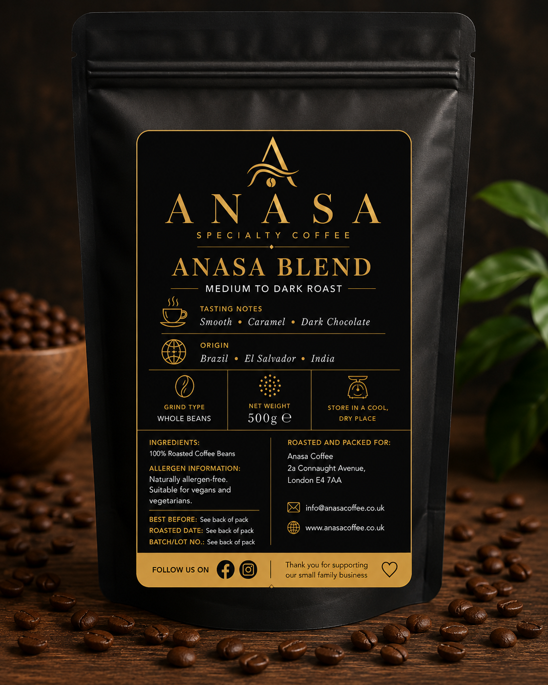 Anasa Blend - Medium Dark Roast